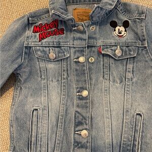 Levi's Kids Denim Jacket with Mickey Mouse Patch - Light Blue